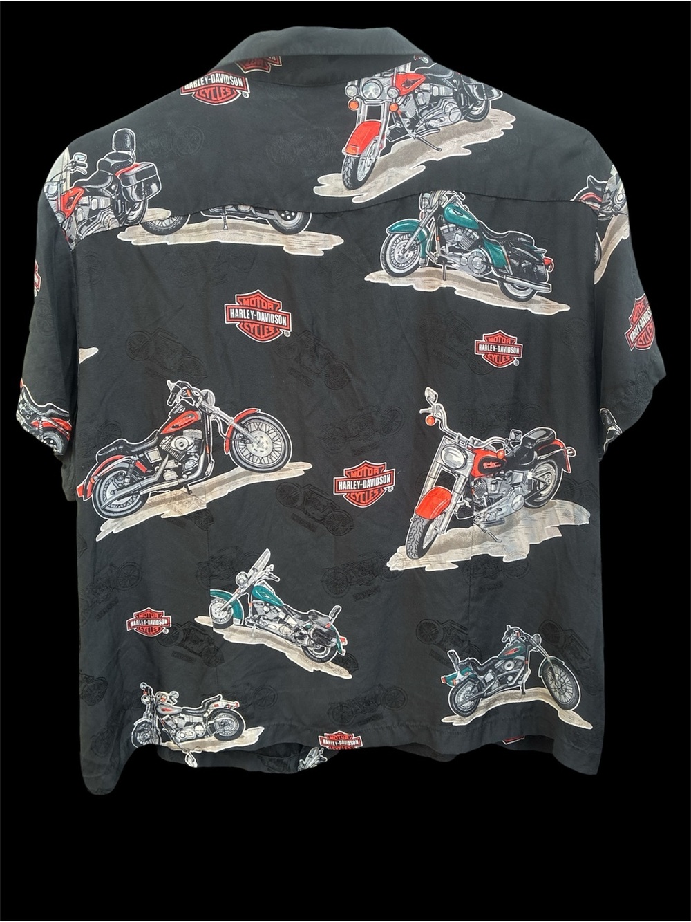 Vintage Tory, Richard Harley Davidson, silk Hawaiian shirt men’s extra large - Picture 2 of 3